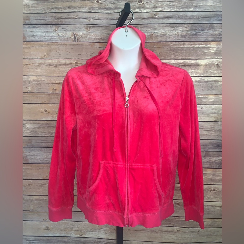 NY & Co. Pink Velour Jacket - Size XL